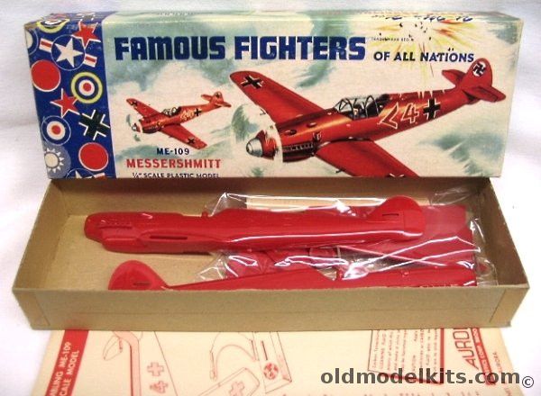 Aurora 1/48 Me-109 (Bf-109) Brooklyn - Famous Fighters of All Nations, 55-59 plastic model kit